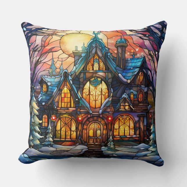 Gestaltetes Glassrost Kissen - Holiday Floral (Vorderseite)