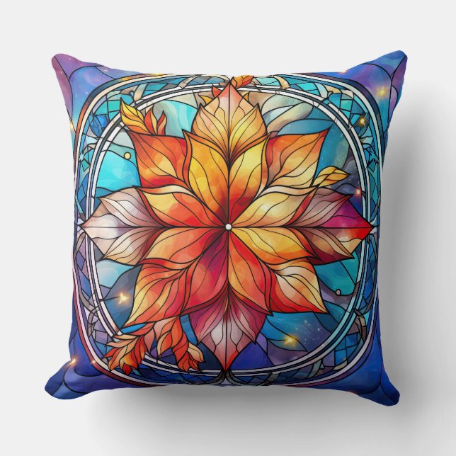 Gestaltetes Glassrost Kissen - Holiday Floral (Vorderseite)