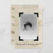 Gestaltetes Papier Altes Foto Geburtstag Einladung (Vorne/Hinten)