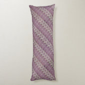 Gestaltetes rotes geometrisches Muster Seitenschläferkissen (Rückseite (Vertikal))