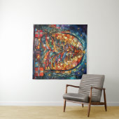 Gestaltetes Weihnachtsbaum aus Glas Wandteppich (Beispiel (Horizontal))