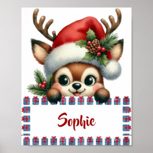 Gestaltrahmen für Weihnachtsbaum Poster
