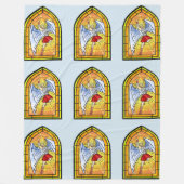 Gestaltter Glass Angel Fleecedecke (Vorderseite)