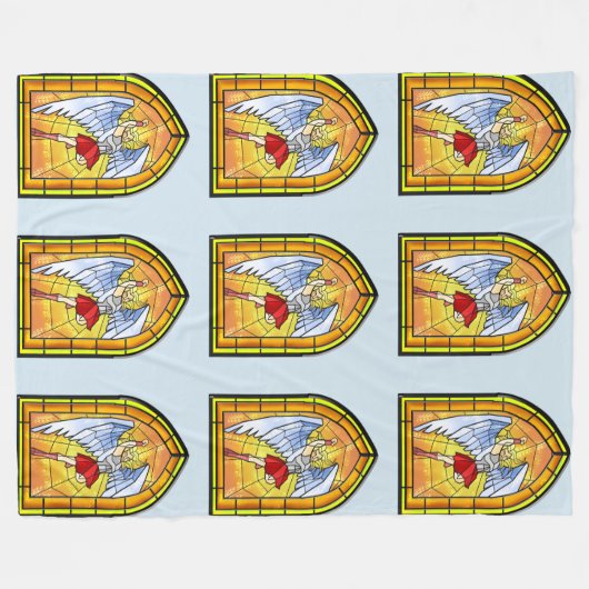 Gestaltter Glass Angel Fleecedecke (Vorderseite (Horizontal))