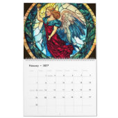 Gestaltter Glass Angel Kalender (Feb 2027)