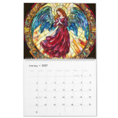 Gestaltter Glass Angel Kalender (Jan 2027)