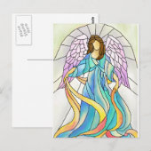 Gestaltter Glass Angel Postkarte (Vorne/Hinten)