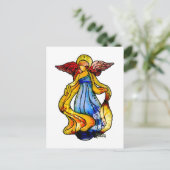 Gestaltter Glass Angel Postkarte (Stehend Vorderseite)