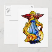 Gestaltter Glass Angel Postkarte (Vorne/Hinten)
