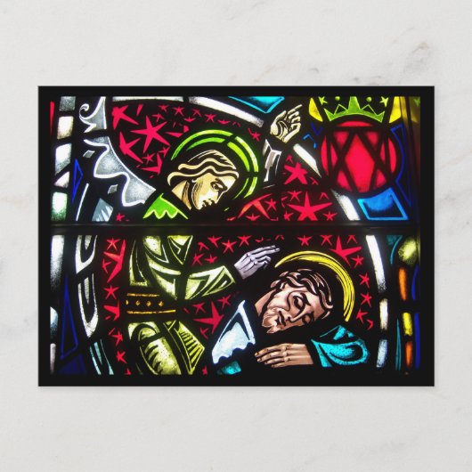 Gestaltter Glass Angel Postkarte (Vorderseite)