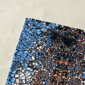 Gestalttes Glas sieht mosaik abstrakt blau braun a Strandtuch (Beispiel)