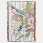 Gestaltung der Aquarellfarben-Kakteen-Streifen Decke (Vorderseite Vertikal)