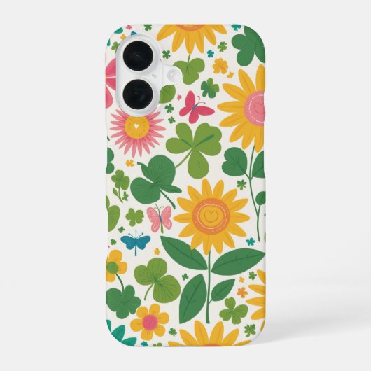 Gestaltung der Blume iPhone 16 Hülle (Rückseite)