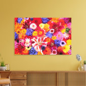 Gestaltung der Blume von Dalhia, Oriental Lilies, Leinwanddruck (Insitu (Wohnzimmer))