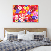 Gestaltung der Blume von Dalhia, Oriental Lilies, Leinwanddruck (Insitu (Schlafzimmer))