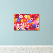 Gestaltung der Blume von Dalhia, Oriental Lilies, Leinwanddruck (Insitu (Holzboden))