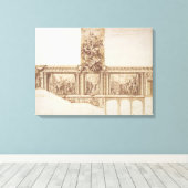 Gestaltung der Deckwände und der Treppe (Stift, br Leinwanddruck (Insitu (Holzboden))