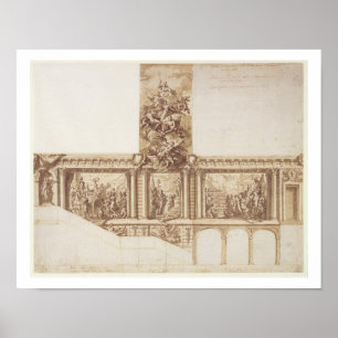 Gestaltung der Deckwände und der Treppe (Stift, br Poster