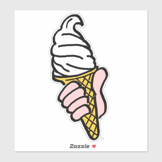 Gestaltung der Eiscremesugel Aufkleber (Blatt)