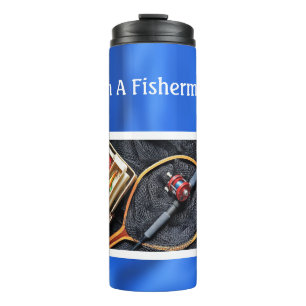 Gestaltung der Fischerei-Netzblätter personalisier Thermosbecher