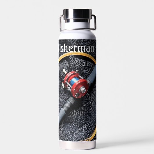 Gestaltung der Fischerei-Netze - Lures personalisi Trinkflasche (Rückseite)