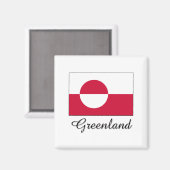 Gestaltung der grönländischen Flagge Magnet (Vorderseite/Rückseite)