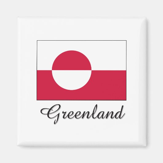 Gestaltung der grönländischen Flagge Magnet (Vorne)