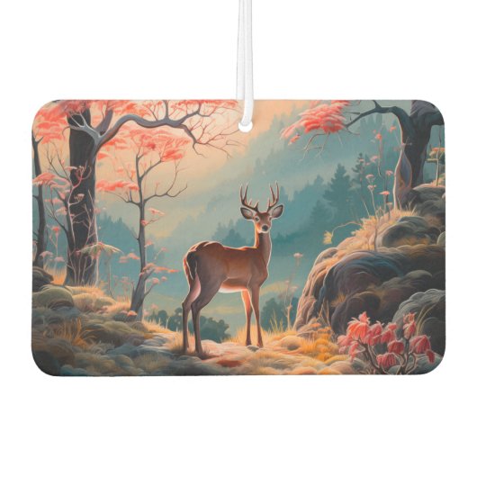 Gestaltung der Hirschwaldszene im Herbst Autolufterfrischer (Vorderseite)