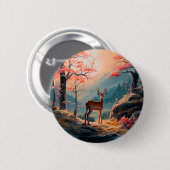 Gestaltung der Hirschwaldszene im Herbst Button (Vorne & Hinten)