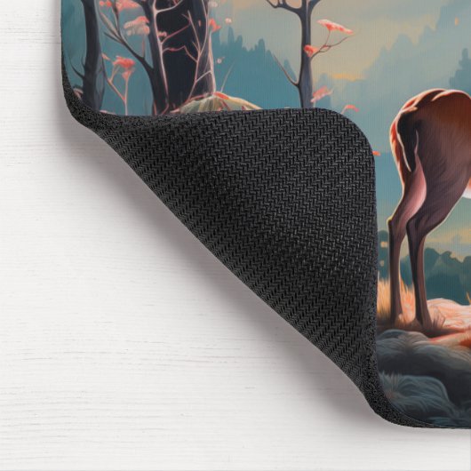 Gestaltung der Hirschwaldszene im Herbst Mousepad (Ecke)