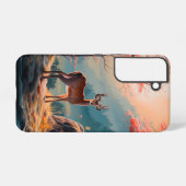 Gestaltung der Hirschwaldszene im Herbst Samsung Galaxy Hülle (Rückseite (Horizontal))