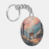 Gestaltung der Hirschwaldszene im Herbst Schlüsselanhänger (Vorderseite links)