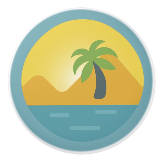 Gestaltung der Küstengebiete, Palmen Keramikknauf (Vorderseite)