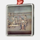 Gestaltung der Pulver-Kugeln Silbernes Ornament (Links)