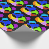 Gestaltung der Regenbogenfarben Geschenkpapier (Ecke)