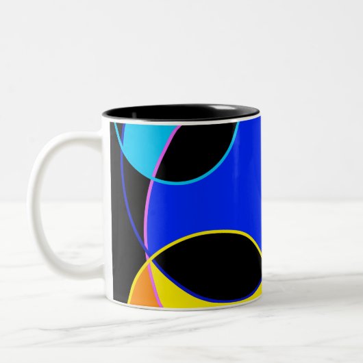 Gestaltung der Regenbogenfarben Zweifarbige Tasse (Links)