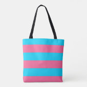 Gestaltung der rosa und blauen Streifen Tasche (Rückseite)