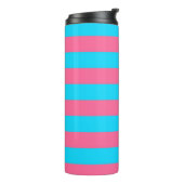 Gestaltung der rosa und blauen Streifen Thermosbecher (Nach links gedreht)