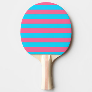 Gestaltung der rosa und blauen Streifen Tischtennis Schläger