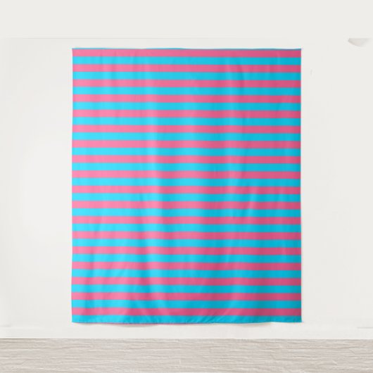 Gestaltung der rosa und blauen Streifen Wandteppich (Vorderseite)