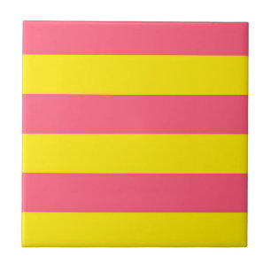 Gestaltung der rosa und gelben Streifen Fliese