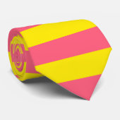 Gestaltung der rosa und gelben Streifen Krawatte (Gerollt)