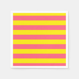 Gestaltung der rosa und gelben Streifen Serviette