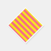 Gestaltung der rosa und gelben Streifen Serviette (Ecke)
