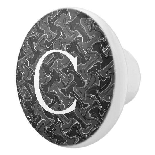 Gestaltung der Zimmer in Grau und Schwarz Keramikknauf (Rechts)