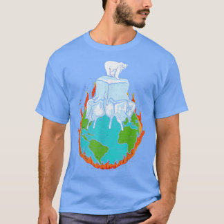 Gestaltung des Polarbären für den Klimawandel und  T-Shirt