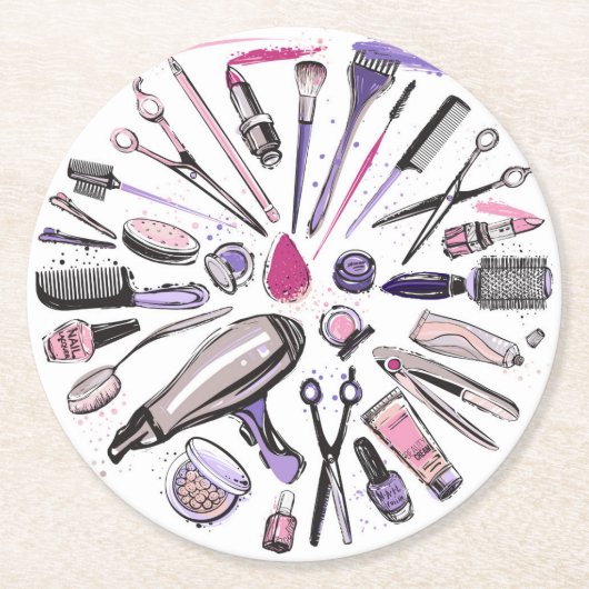 Gestaltung des Schaltkreises Runder Pappuntersetzer (Vorderseite)