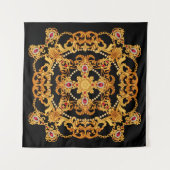 Gestaltung des Seidenschals mit Edelsteinen und Go Wandteppich (Vorderseite)