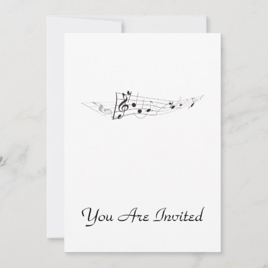 Gestaltung eines sich drehenden Musikalschlages Einladung (Vorderseite)