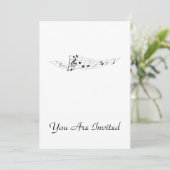 Gestaltung eines sich drehenden Musikalschlages Einladung (Stehend Vorderseite)